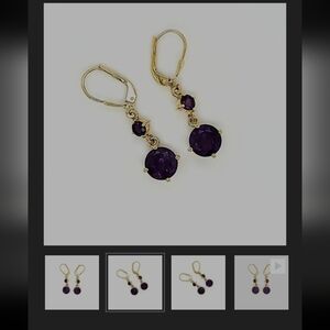 LAYASKYE Pop Earrings in Dark Amethyst - Lightly Used